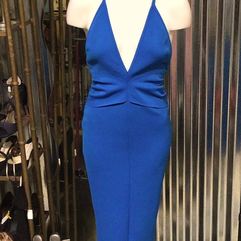 ❤️Gorgeous blue party dress.  Bec & Bridge criss cross back straps.Low cut front